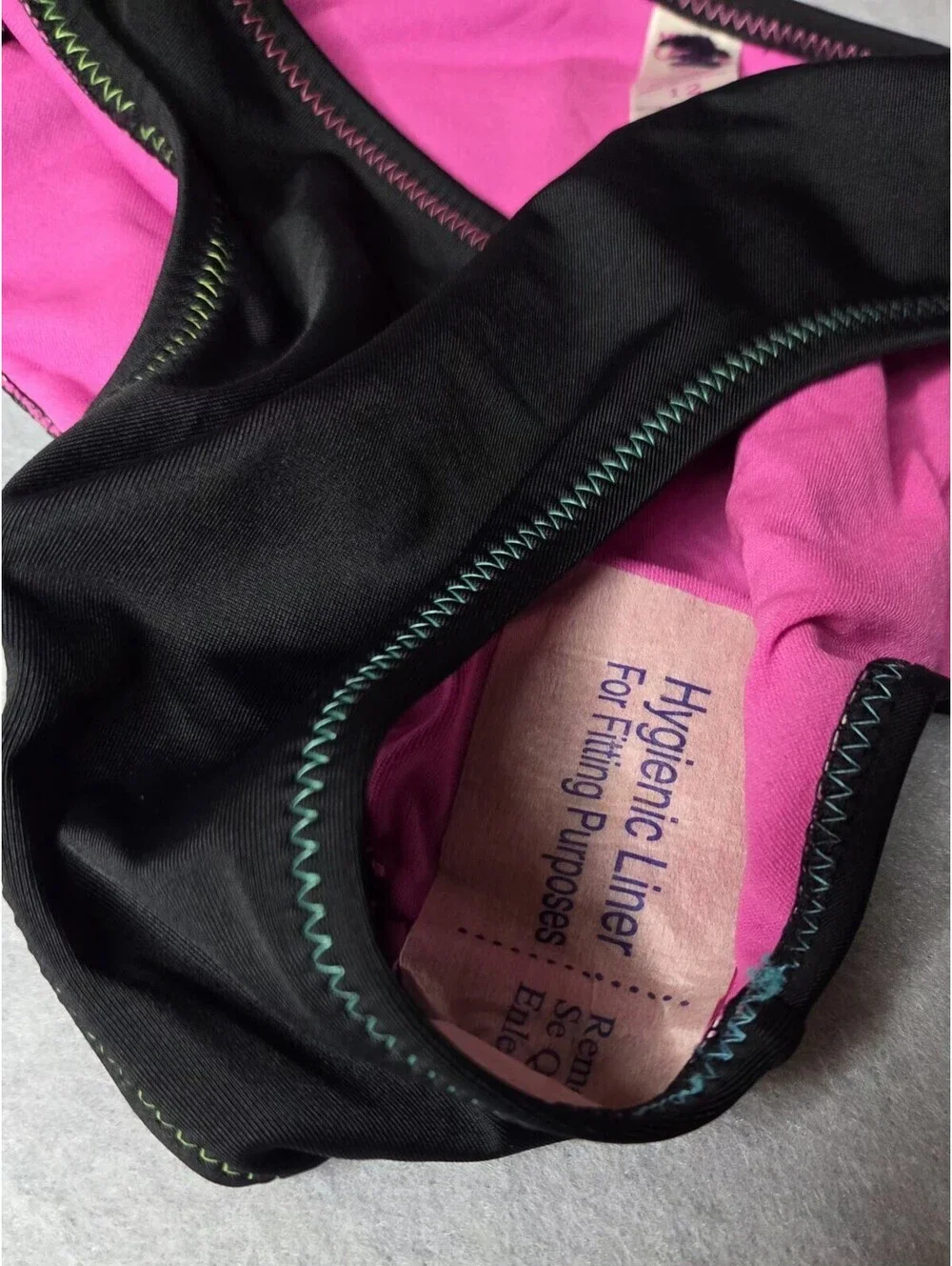 Justice Girls Halter Bikini Swimsuit 2 Piece Black Rainbow Stripe Pink Size NWOT